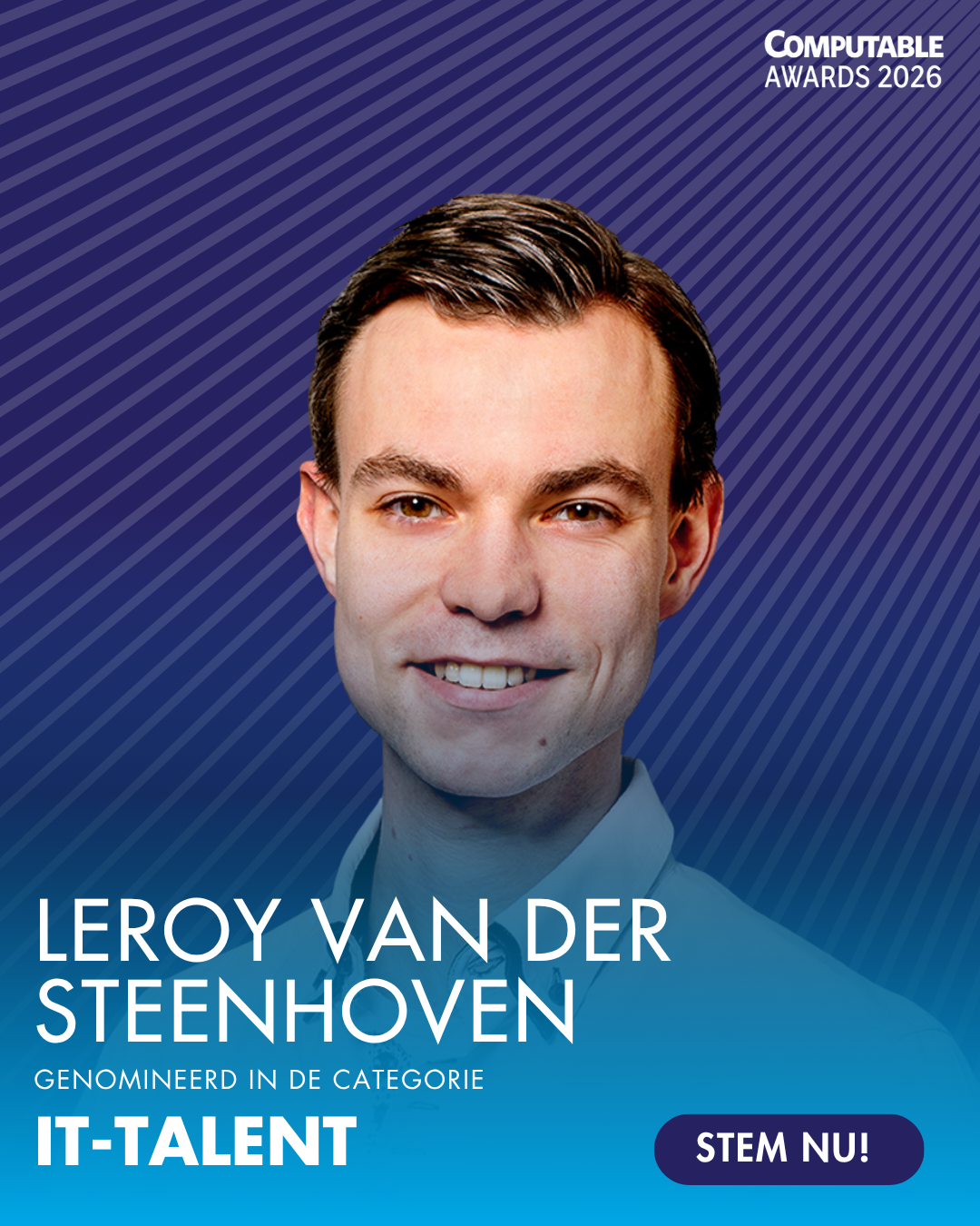 Computable Awards nominatie IT-talent Leroy van der Steenhoven